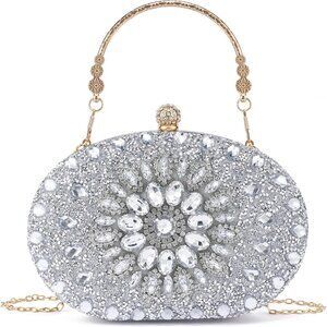Sparkly Women's Evening Clutch Purses Rhinestone Bag Luxury Handbags For Wedding